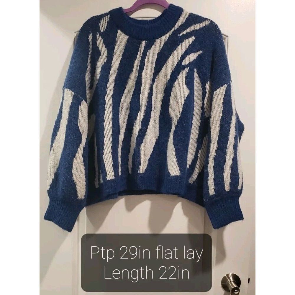 Vero Moda Womens Belle Long Sleeve O-neck Knit Sweater In‎ Sodalite Blue 3X NWT